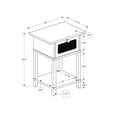 thumbnail image 2 of Monarch Specialties Accent Table, 2 Tier, End, Nightstand, Side Table, Storage Drawer, Bedroom, Living Room, Natural Laminate, Transitional, 2 of 3