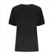 thumbnail image 3 of Blusas Casuales de Punto Gofre con Cuello en V para Mujer, Camisetas de Corta, Blusas Holgadas Negro L, 3 of 9