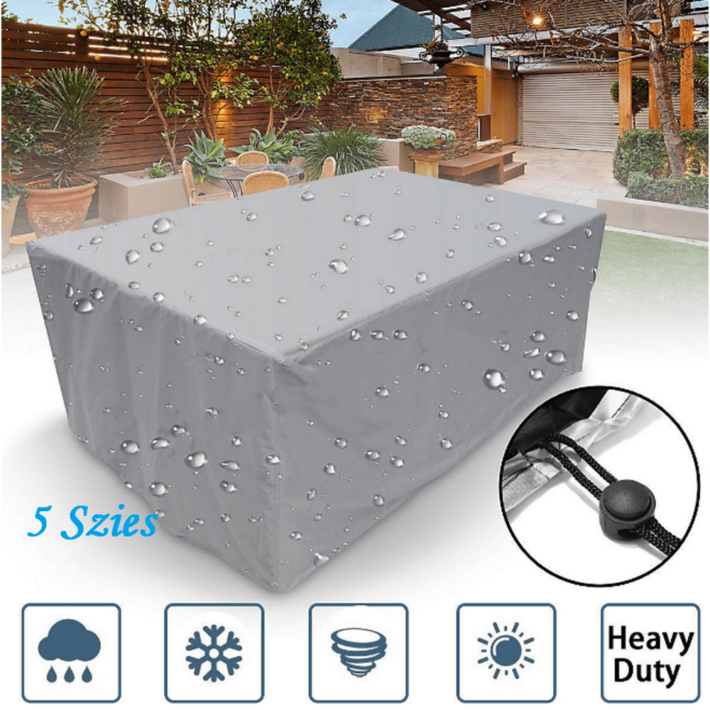 Rectangular Outdoor Patio Snow Proof Covers Furniture - Heavy Duty