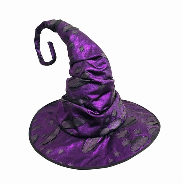 Sombrero de bruja para disfraz de Halloween, sombrero de cosplay, accesorios para disfraces y utilería para el escenario. Púrpura