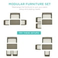 thumbnail image 3 of Best Choice Products 4-Piece Outdoor Wicker Patio Conversation Furniture Set w/ Table, Cushions - Taupe/White Sand, 3 of 8
