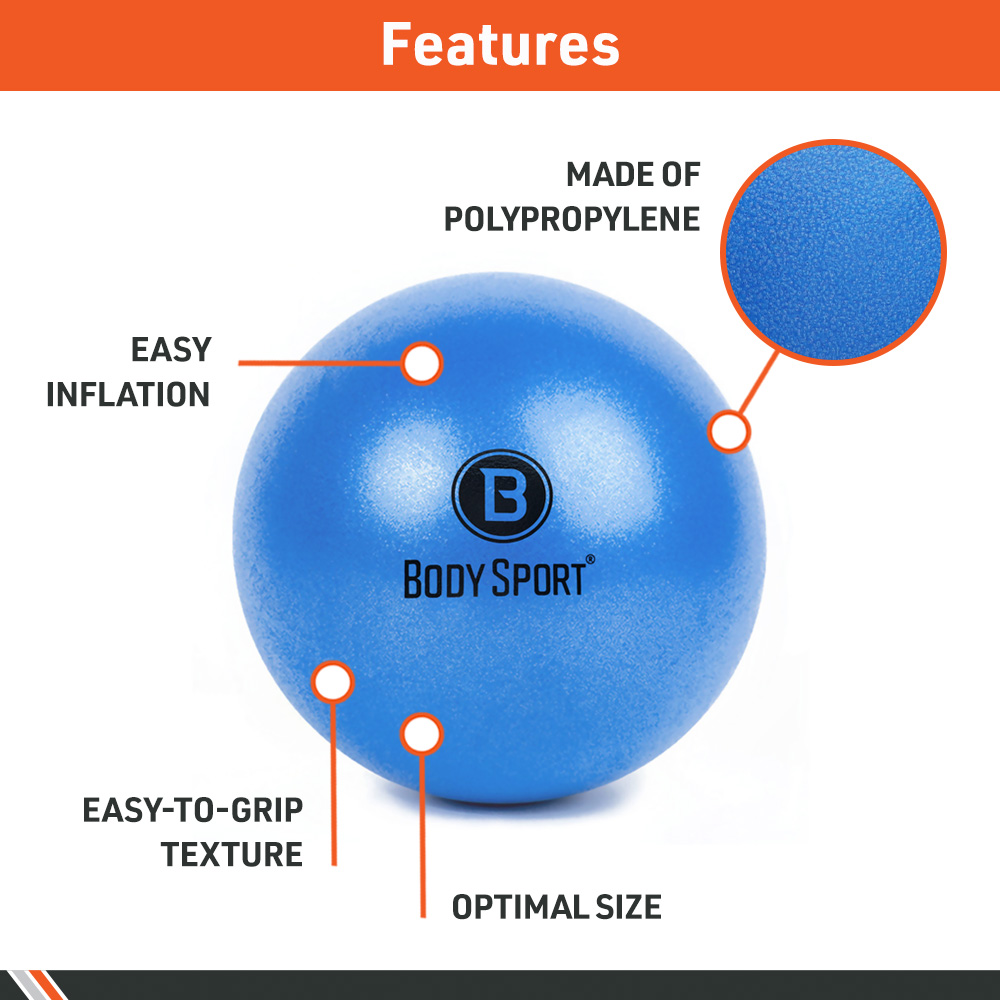Body Sport Core Fitness, Yoga and Pilates, Excercise Fusion Ball, Core Training, Physical Therapy, Balance, Stability,