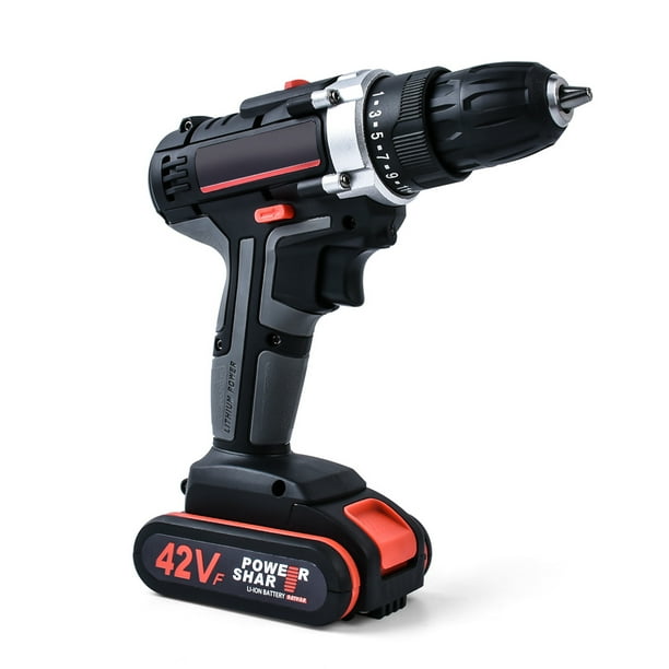 42V Double Speed Cordless Rechargeable Electric Drill Lithium