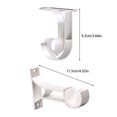 thumbnail image 2 of Inteprter 2 unids/set fácil de instalar y soporte de barra de cortina para cualquier habitación soporte de barra de cortina doble Tratamientos de ventanas Blanco - Tapa sencilla, 2 of 6