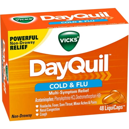 Vicks DayQuil Rhume et grippe secours multi-Symptôme LiquiCaps, 48 ​​count