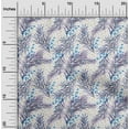 thumbnail image 2 of oneOone Georgette Viscose Bluish Violet Fabric Leaves,Bell & Baubles Sewing Craft Projects Fabric Prints By Yard 42 Inch Wide, 2 of 6