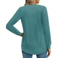 thumbnail image 3 of Rosvigor Blouses for Women Dressy Long Sleeve Shirts Casual Fall Tops Winter Tunic with Pleats, 3 of 7