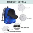 thumbnail image 4 of Colorful Starry Sky and Universe Backpack for School, Cute School Bag with Adjustable Shoulder Straps and Padded Back, 15.7"x11.8"x5.5", 4 of 5
