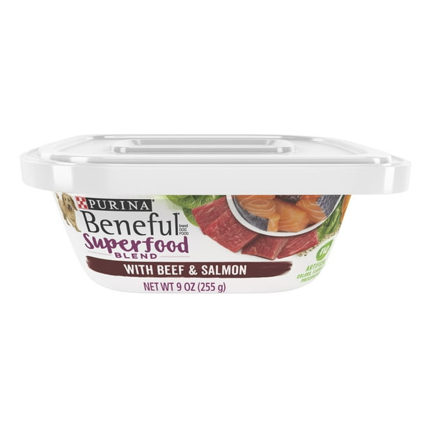 (8 Pack) Purina Beneful Wet Dog Food, Superfood Blend With Beef