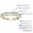 thumbnail image 3 of Vir Jewels 1 CTTW Princess Cut Diamond Wedding Band 14K Yellow Gold Channel Set Size 10 Female Adult, 3 of 7