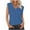 Blue, variant on Lovskoo Summer Tops for Women 2024 Tank Tops V Neck Sleeveless Solid Color Sling Tops Blouse Blue