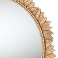 thumbnail image 2 of Baxton Studio Caitlin Antique Gold Finished Wood Round Accent Wall Mirror with Carved Leaf Border, 2 of 4