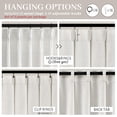 thumbnail image 4 of Cortinas plisadas de lino transparente, color beige y blanco, 240 x 245 cm, 2 paneles, 4 of 8