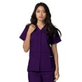thumbnail image 2 of Adar Universal Women's Scrub Set – Snap Front Scrub Top and Multi Pocket Scrub Pants - 906 - Purple - S, 2 of 7