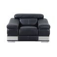thumbnail image 2 of 31-39" Modern Black Leather Chair, 2 of 2