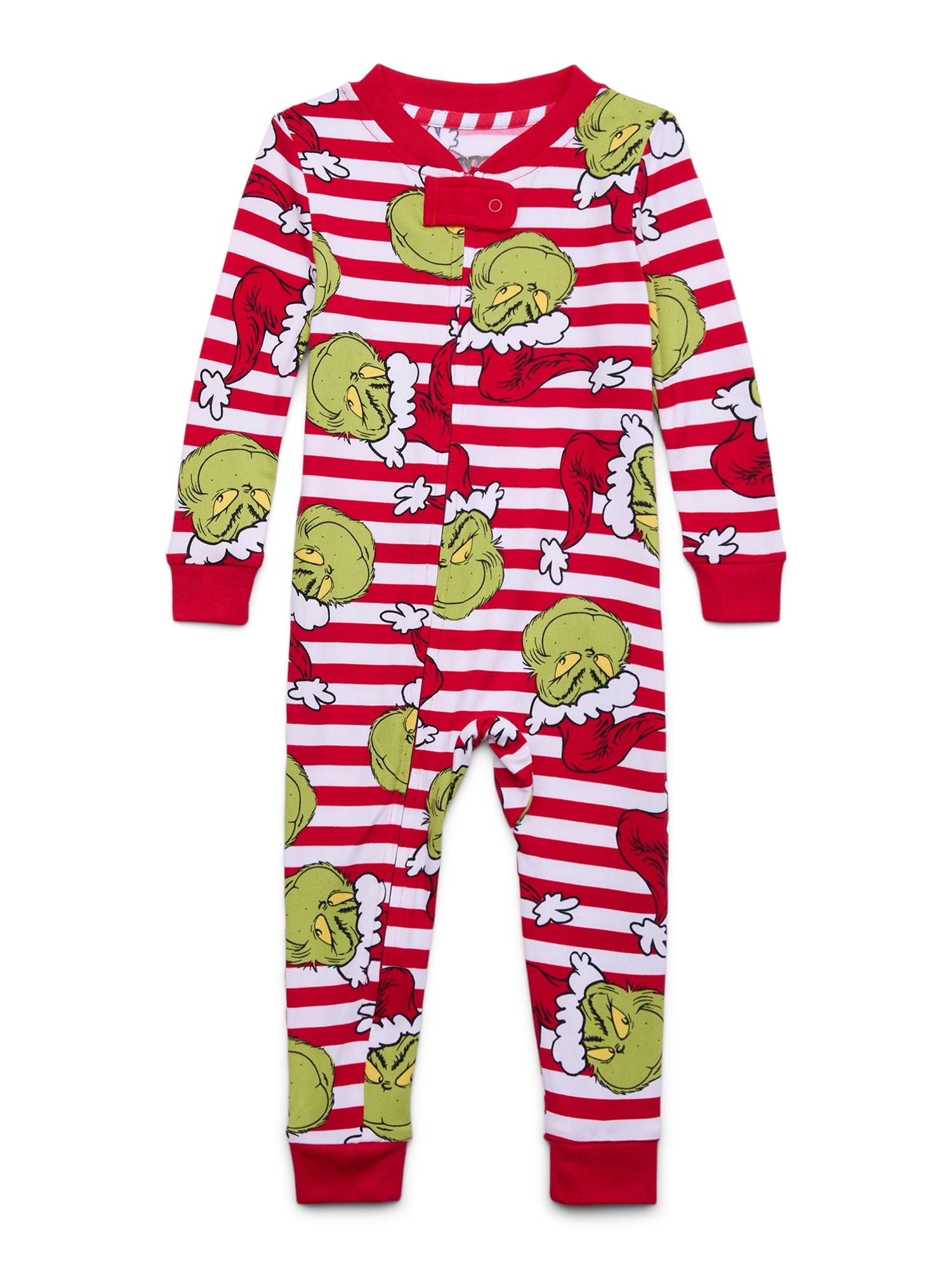 Dr. Seuss Unisex Infant Grinch Matching Family One-Piece Pajama Set, Sizes 6M-18M