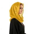 thumbnail image 3 of ZQUUVOU Women's Sheer Scarf Hijab Sequin Trim Solid Color Lightweight Breathable Muslim Head Wrap Shawl Hood Head Cover Yellow, 3 of 4