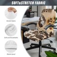 thumbnail image 6 of POLERO Elastic Cloth All-in-One Computer Office Chair Covers for Workspace, Anti Wear Washable Chair Protector Cover, Butterfly and Sunflower Design, 6 of 7