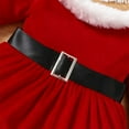 thumbnail image 6 of GYRATEDREAM Toddler Baby Girls Velvet Christmas Dress Santa Claus Xmas Outfit Furry Tulle Tutu Dress with Headband Winter Warm Clothes Red for 12M-5T, 6 of 8