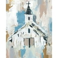 thumbnail image 2 of Warren, Annie 20x24 Black Ornate Wood Framed with Double Matting Museum Art Print Titled - Sunday Chapel I, 2 of 4