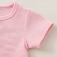 thumbnail image 6 of Actoyo Toddler Boys Girls Summer Waffle Outfits Short Sleeve T-shirts Tops+Shorts 0-3T, 6 of 11