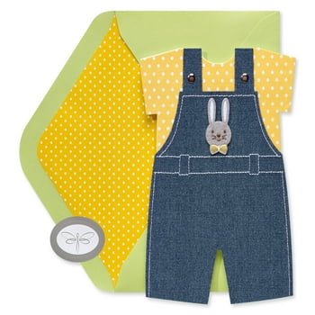 Papersong Premium Baby Shower Card (Overalls)