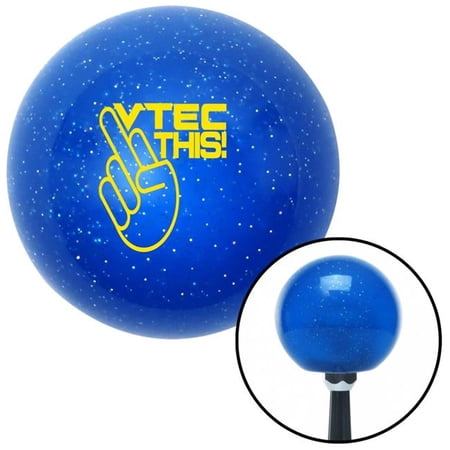 American Shifter 27848 Yellow Vtec This Blue Metal Flake Shift Knob with M16 x 1.5 Insert Shifter Auto