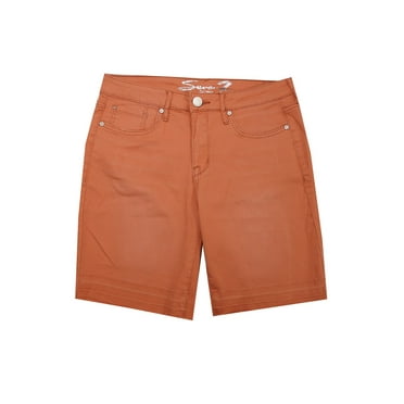 Seven7 Womens Size 14 Release Hem Weekend Bermuda Shorts, Marsala