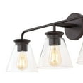 thumbnail image 5 of JONATHAN Y Kondo 27" 3-Light Modern Farmhouse Iron LED Vanity, Oil Rubbed Bronze/Clear, 5 of 8