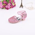 thumbnail image 4 of HAOTAGS Dance Shoes for Toddler Girls, Sparkle Latin Breathable Sequin Princess Dance Sneakers Sandals Pink 32, 4 of 9