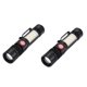 thumbnail image 1 of 2X Linterna LED Linterna Impermeable Linterna Magnética Zoom T6 + Linterna COB con Clip Luz de Mano Portátil Batería 18650, 1 of 5