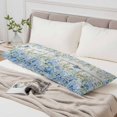 thumbnail image 6 of Blue Hydrangea Body Pillow Cover 20 x 54 Inch Decorative Pillow Cover Spring Summer Eucalyptus Wooden Lumbar Pillowcase Seasonal Rectangle Cushion Case for Couch Sofa Bed Living Room, 6 of 9