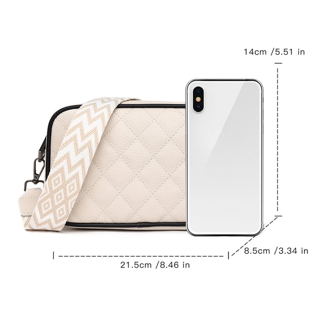 Bolso bandolera para mujer Bolso de hombro vintage de cuero genuino Satchel femenino (Beige) Ndcxsfigh Para Estrenar