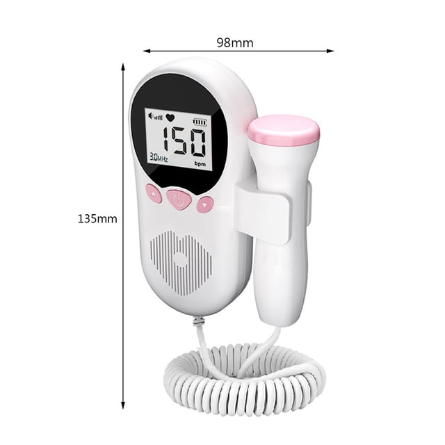 Monitor De Pulso Cardiaco Sensor de frecuencia cardíaca para bebés Detectores de latidos cardíacos fetales para mujeres embarazadas (Digital) Hugtrwg Libre de BPA