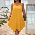 thumbnail image 2 of SMihono Women's Summer Gauze Dress Short Sleeve Button Down Linen Shirt Dresses A-Line Flared Maxi Long Beach Casual Dress Gold XL, 2 of 6