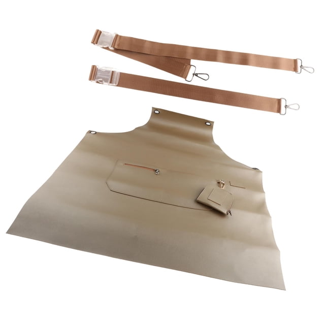 Delantal de cocina de PU, resistente al aceite, fácil de limpiar, con bolsillo, impermeable, para trabajo, para hornear, cocina, hogar, barbacoa Argén