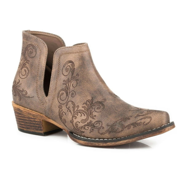 Roper Women's Ava Fashion Booties Snip Toe Brown 5 M  US