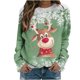 thumbnail image 2 of Pntutb - Camiseta holgada con estampado para mujer, blusa de manga larga, cuello redondo, tops casuales, sudadera Pntutb Pntutb-1682, 2 of 6