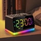 thumbnail image 1 of Reloj despertador JALL con radio FM digital para dormitorio, 8 colores, luz nocturna, 1 of 8