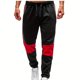 thumbnail image 2 of Pantalones largos de moda para hombre con cordón, cintura elástica, color sólido, pantalones casuales largos de chándal, pantalones para hombre, 2 of 6