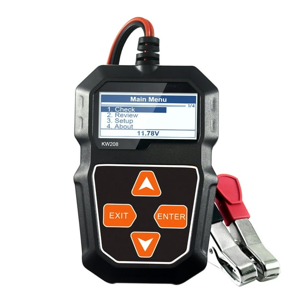 Analizador KONNWEI KW208 12V Probador de carga de batería de automóvil Analizador de alternador auto