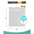 thumbnail image 2 of Clear Plastic Reclosable Zipper Bags, 6 x 6 Inches. Pack of 1000 Reclosable Plastic Bags with Zipper Closure. 2 Mil Plastic Jewelry Bags. Waterproof Reclosable Zip Bags for Industrial Use, 2 of 6