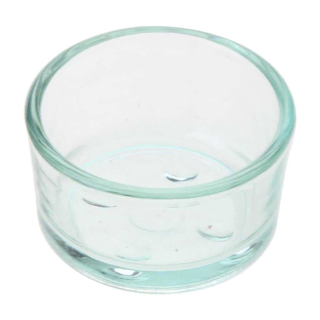 1x Anti-Escape Glass Reptile Feeding Bowl Rock Food Dish 4.7x2.5cm--