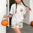 thumbnail image 5 of Stamzod Girls 2 Piece Outfits Short Sleeve Cute Halloween Shirt Shorts Set Kids Clothes Girls Clothing Sets Z White-2 3-4 Years, 5 of 9