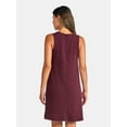 thumbnail image 2 of Time and Tru Women's Sleeveless Ribbed Swing Dress, Sizes XS-XXXL, 2 of 4