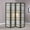 5#Black, variant on Rustic Tobacco Folding Screen - 70" Tall 3-Panel Room Divider with Herringbone Pattern