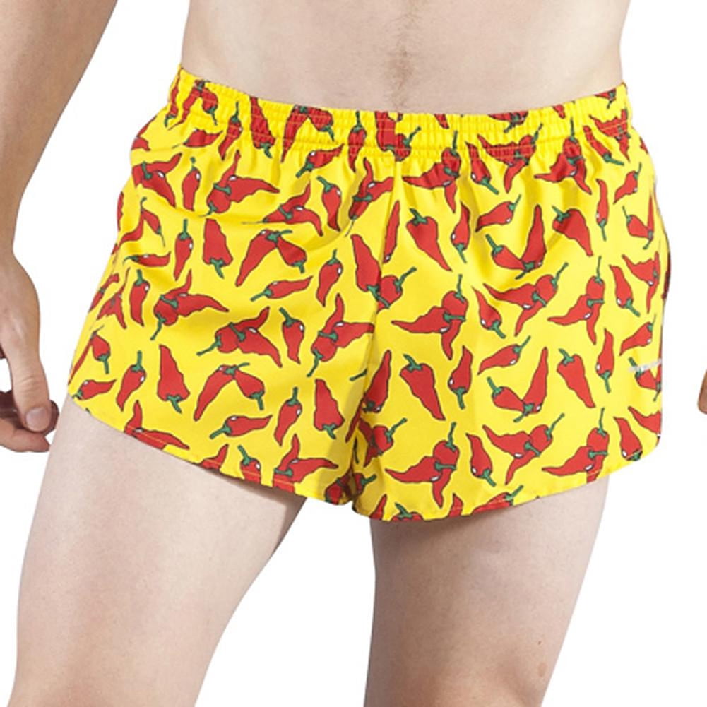 BOA BOA Men's Stretch 1" Elite Printed Split Running Shorts Walmart