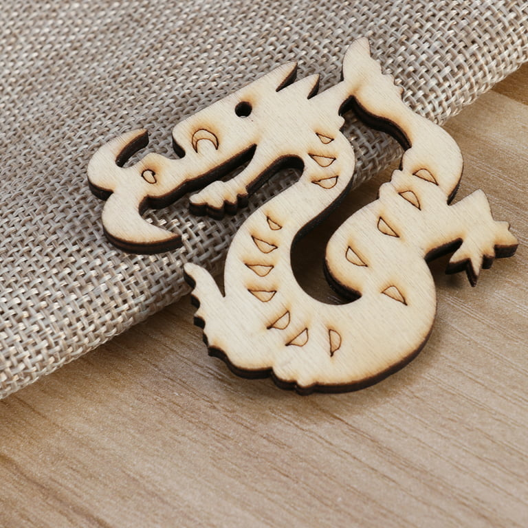 Wooden Dragon Laser Cutout DIY Craft Party Decoration Art