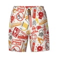 thumbnail image 4 of Lsque Mens Swim Trunks Firefighter Icons Pattern - Bathing Suit Compression Liner - Beach Swim Shorts Swimwear - (S-3XL) - Stretch Quick Dry -XX-Large, 4 of 9