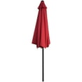 thumbnail image 6 of Abble 9FT Outdoor Patio Umbrella with Push Button Tilt and Crank Handle, Market Umbrella with 8 Sturdy Umbrella Ribs, Waterproof for Garden, Deck, Backyard, Pool, Red, 6 of 6